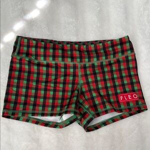 Fleo X-Mas Lumberjack Athletic Shorts Plaid Design